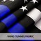 G128 - Thin Blue Line Flag 2.5x4 FT Embroidered Heavy Duty 220GSM Tough Spun Polyester U.S. American Flag Brass Grommets Honoring Men and Women of Law Enforcement Black White and Blue US Flag